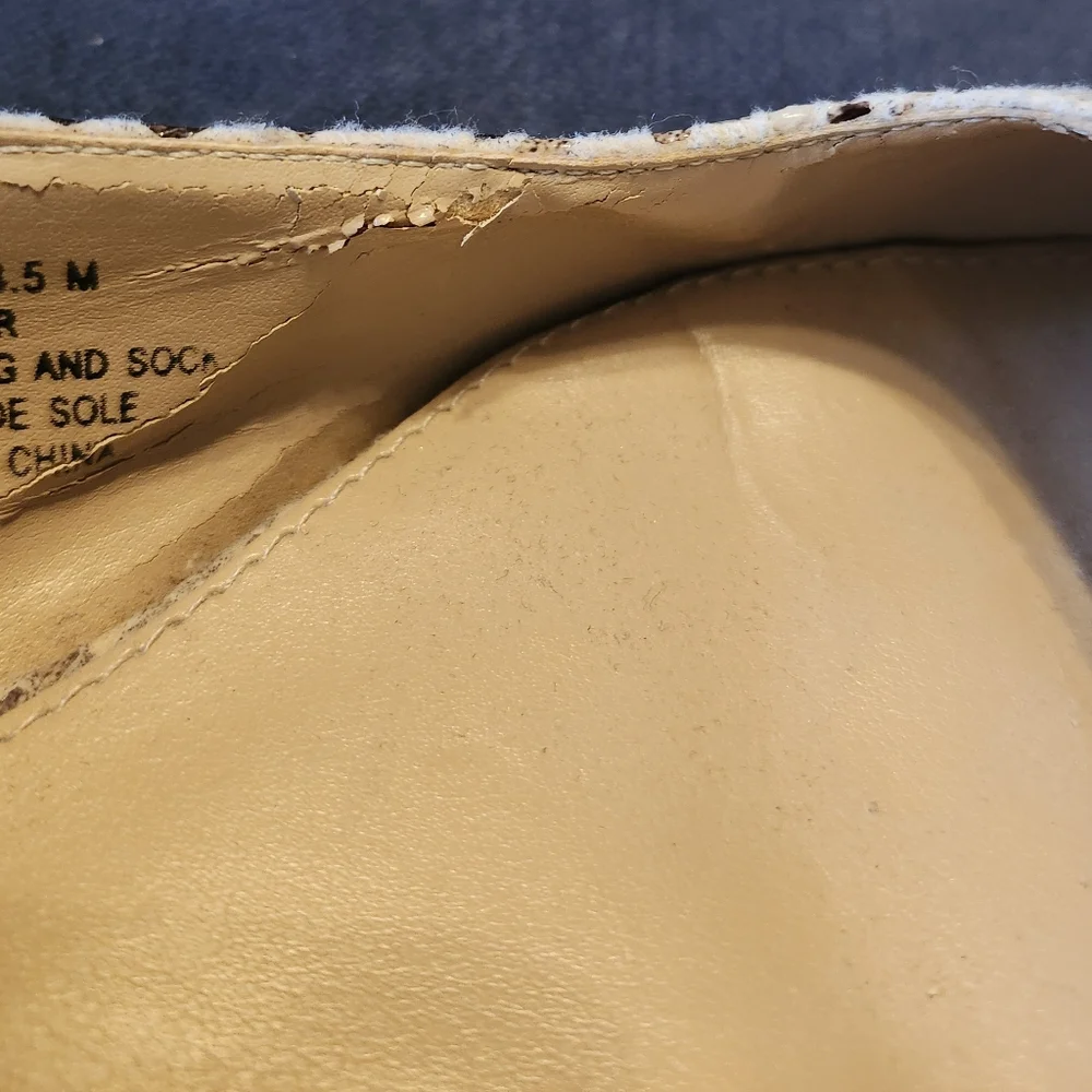 Steve Madden‎ Snake Skin Pattern Slingback Flats Size 8.5